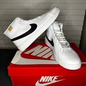 Nike White Black High-Top Athletic Sneakers